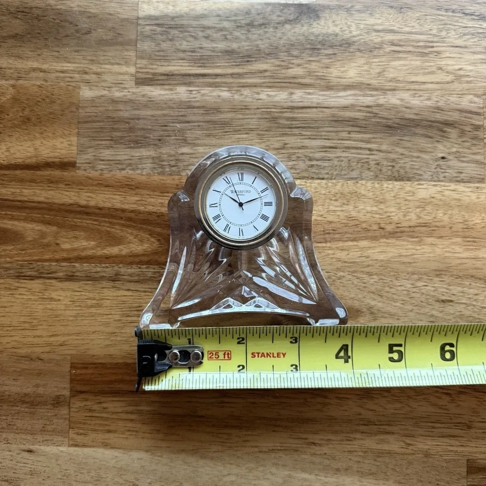 VTG Waterford Ireland Crystal Abbey Clock Time Piece Working Tested Collectible